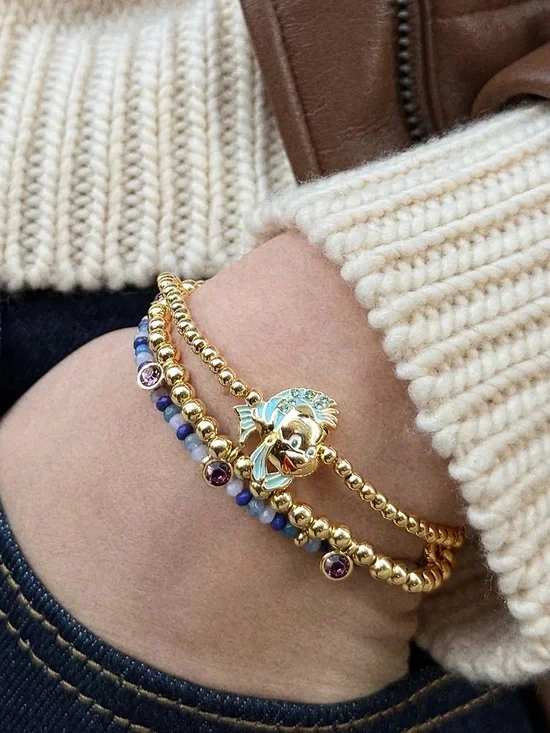 Baublebar Disney Little Mermaid Flounder Bracelet NWT - Picture 3 of 5